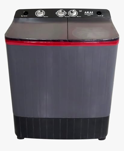 Image of Akai 7 Kg, 5 Star, Semi Automatic Top Loading Washing Machine (AKSA-70DBP) Black