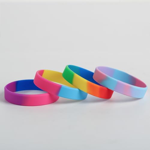 Idreamband HS-12P 12 Pcs Color Pattern Rubber Bracelets Wristbands Blank Bracelets Silicone Wristbands thumb #2