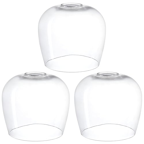 Image of 3 Pack 6.3 Inch Clear Replacement Glass Lamp Shade Pendant Ceiling Chandelier Wall Sconce Light