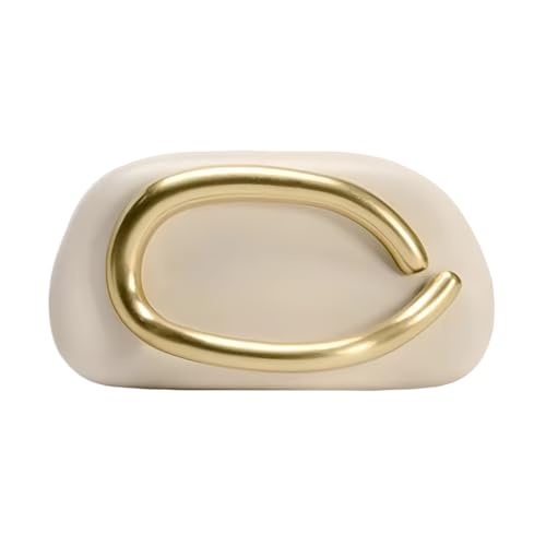 Image of Women PU Leather Metal Handle Handbag Trendy Commuting Compact Stone Purse Hand-held Causal Shoulder Clutch Bag