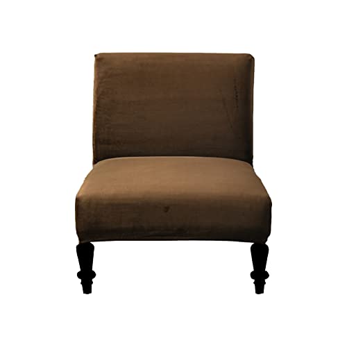Image of Eco-Ancheng Armless Chair Slipcover Removable Armless Accent Chairs Covers Washable Armless Slipper Chair Slipcover Printed Armless Chair Furniture Protector Covers for Living Dining Room Hotel