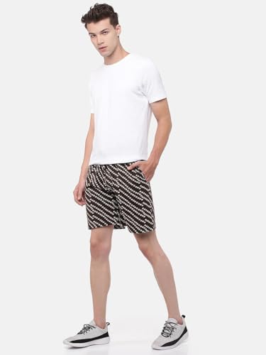 Image of Dollar Solid Men's Shorts | All-Over Print | One Side Zipper Pocket with Label Branding | Self Waistband with Drawcord | Wide Array of Attractive Prints