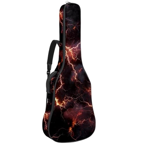 Sac à dos guitare acoustique étanche Orange Lightning pour le voyage