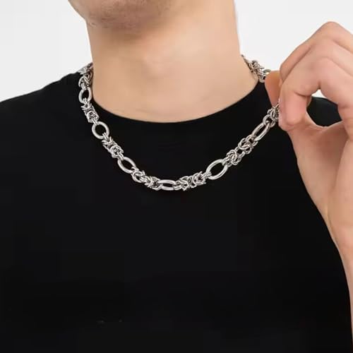 Image of THE MEN THING Chain for Men, Luxury Pure Titanium Steel Chain | Silver Stainless Steel Chain | Necklace Jewellery for Men & Boys