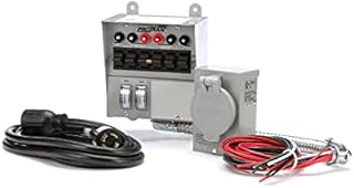 Reliance Controls Corporation 31406CRK 30 Amp 6-circuit Pro/Tran Transfer Switch Kit for Generators (7500 Watts).,Gray