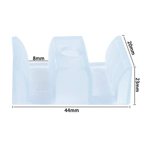 Linwnil 2pcs 44mm Sliding Shower Door Opaque Bumpers (2pcs Block), Clear - Image 2