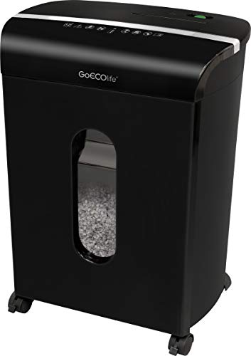 GoECOlife Limited Edition 12-Sheet Microcut Paper Shredder, Black (GMW120P-BLK)