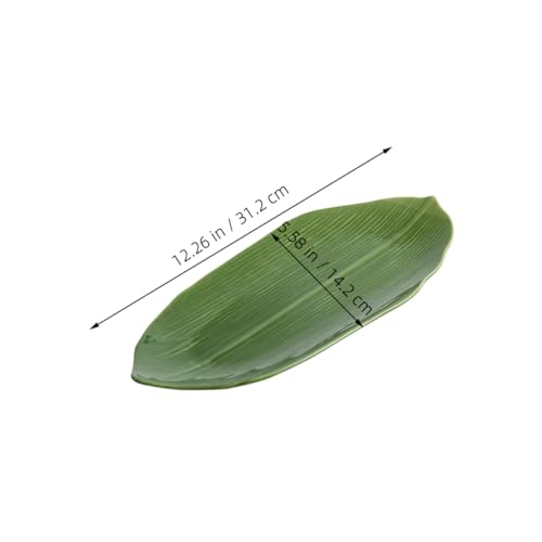 Plato de cerámica para sushi con forma de hoja decorativa miniatura 6