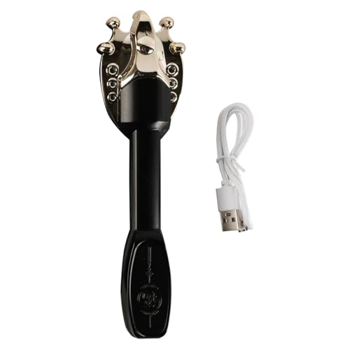 Laroal Rascador de espalda eléctrico de 45 cm, extensible, eficaz para aliviar la picazón en la espalda y el cuerpo, herramienta de masaje para viajes en casa (negro)