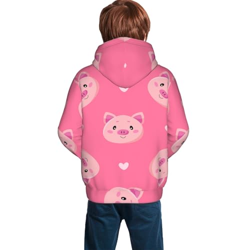 Cartoon Pigs and Hearts Kid Hoodies Boys Sweatshirts Girls Pullover with Pocket3