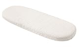 Medi Partners Spannbettlaken Musselin Baby Kinderwagen Laken 86x40 Bettlaken Stubenwagen - 100% Baumwolle Musselinlaken Fitted Sheet für Beistellbett Babybett Bezug (Beige)