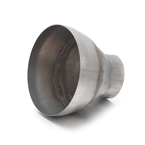 Image of A-KARCK Exhaust Adapter Connector 2.5 inch OD to 5 inch OD, Exhaust Pipe Reducer 4 inch Overall Length 304 Stainless Steel