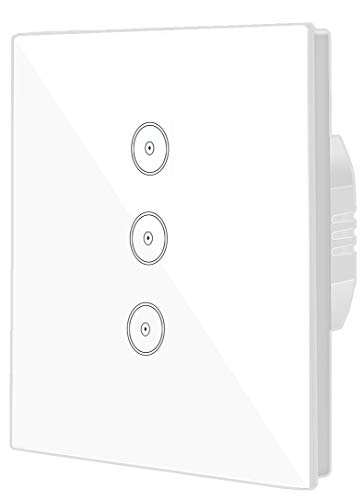 JinvooSmart - Panel de pared inalámbrico con WiFi, 3 vías, compatible con Alexa echo o funciona con Google Home EU