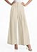 PRETTYGARDEN Womens Spring Wide Leg Palazzo Pants 2026 Trendy Loose Button High Waist Pleated Work Business Casual Trousers (Beige,Large)
