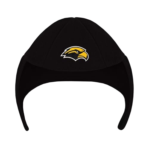 College Baby Infant & Toddler Chin Strap Beanie, Southern Miss Golden Eagles Logo, Unisex, Black, 6-12 Months