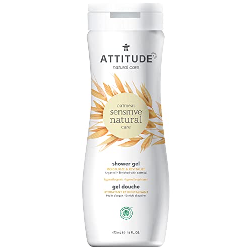 ATTITUDE Body Wash, Plant and Mineral-Based Ingredients, Hypoallergenic, Vegan and Cruelty-free Beauty and Personal Care for Sensitive Skin, Argan Oil, 16 Fl Oz