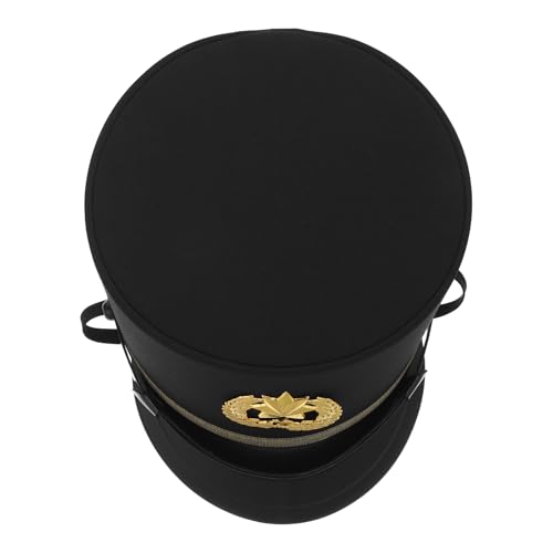 Casquette conducteur train noir en tissu confortable design classique costume adulte cosplay
