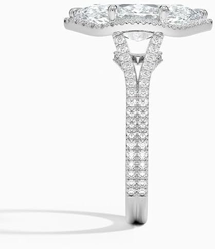 1-5 CT Marquise Cut Moissanite Engagement Ring Colorless VVS1 10K 14K 18K Solid Gold & 925 Sterling Silver Split Shank Moissanite Ring Valentine Gift For Women
