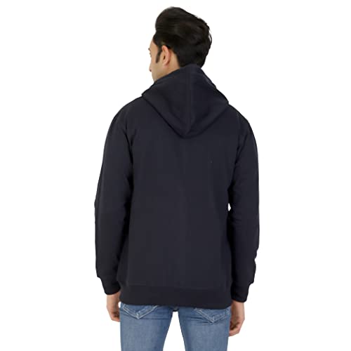 Image of D-GREEN Sweatshirt for Men Stylish Hoodie with Zipper and Full Sleeves Winter Wear