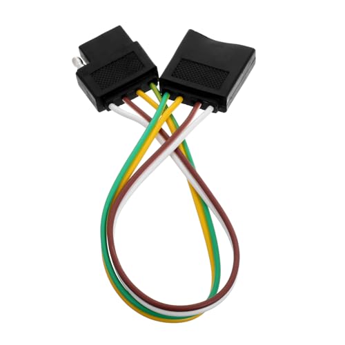 Unomor 4 Trailer Line Trailer Light Harness Trailer Harness Trailer Wire Harnesses Trailer Wiring Harness Wiring Harness for Trailer Lights Trailer Light Wiring Kit Metal Black