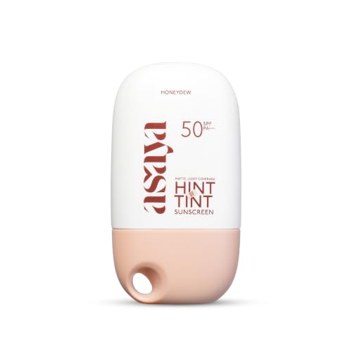 Image of Asaya Under One Sun Hint of Tint Tinted Sunscreen SPF 50 PA++++ | In-VIVO Tested | Matte Light Coverage | Honeydew | 40 ml