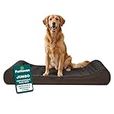 Furhaven Pet Dog Bed | Orthopedic Ultra Plush Faux Fur Ergonomic Luxe Lounger Cradle Mattress Contour Pet Bed w/ Removable Cover for Dogs & Cats, Chocolate, Jumbo