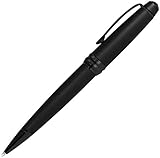 Cross Bailey Matte Black Lacquer Ballpoint Pen with polished black PVD appointments