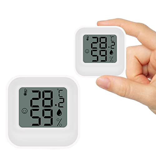 Thermomètre Numérique,Thermomètre Hygromètre,Mini Thermomètre,Thermomètre Hygromètre Intérieur,Petit Thermometre Interieur,Moniteur de Température et Humidimètre pour Maison,Bureau