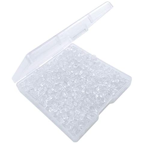 1000Pcs Silicone Earring Backs Soft Clear Bullet Earring Clutch Ear Safety Back Clutch Stopper Replacement for Fish Hook Earrings Cover