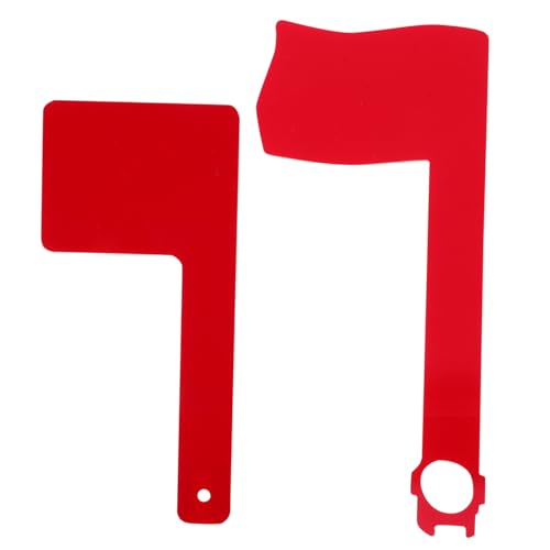 Milisten 2pcs Acrylic Red Mailbox Flag Replacement Rotatable Mail Indicator and Decorative Outdoor Accessory Easy to Mount Mailbox Part for Mail Status and Patriotism