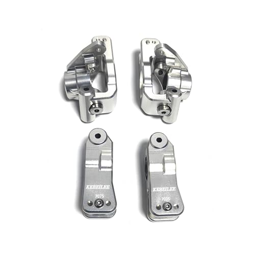 Kebeilee CNC Alu7075 Spindle Carrier Set+Rear Hub for Losi 8IGHT-X Super Lasernut 1/6 (Silver)
