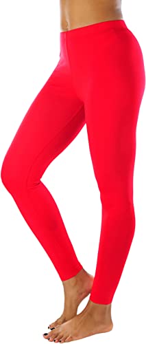 Image of ToBeInStyle Women's Skinny Fit Cotton Full Length Leggings Tights - Regular and Plus Sizes