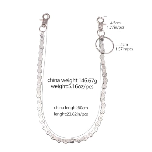 Image of Pants Chains Layer Metal Chain Waist Wallet Keychain Jeans Chains for Men Women Daily Wear