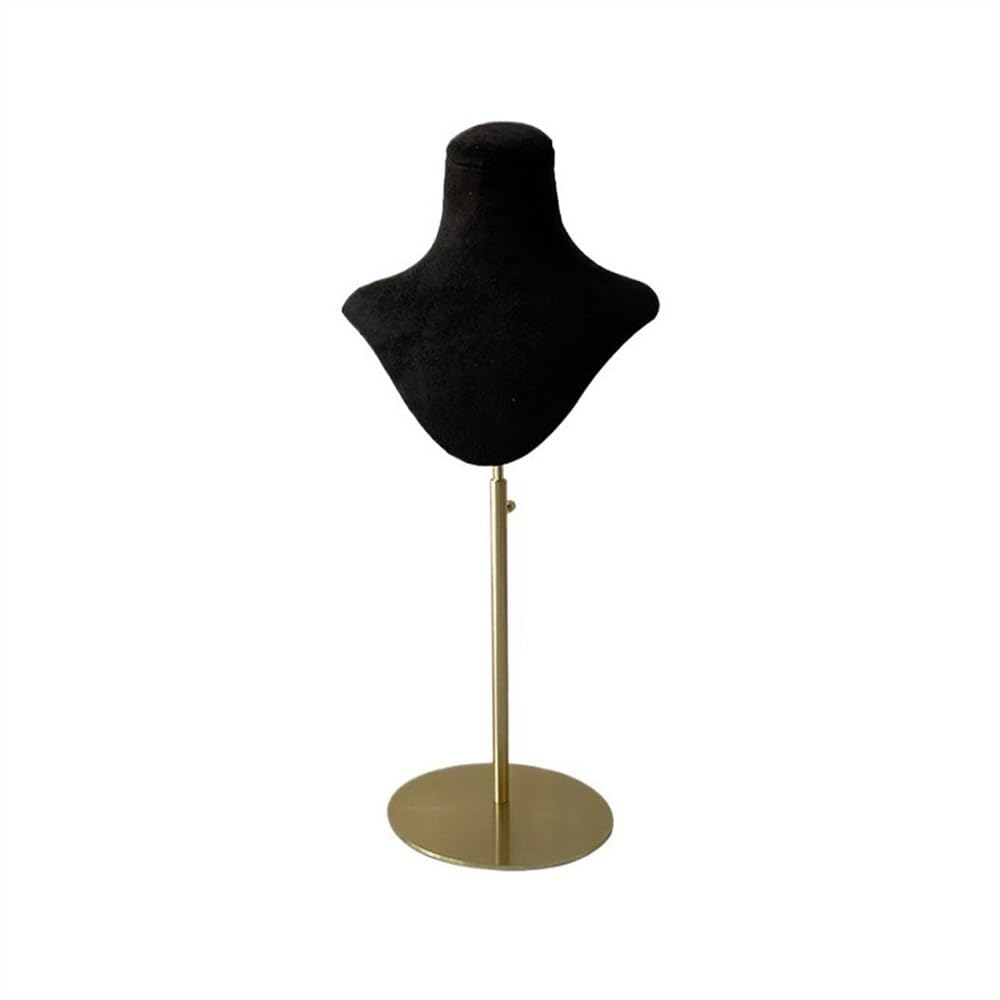 Zeng25liangOu-12 jewellery stand Necklace Display Rack Adjustable Portrait Neck Display Rack Counter Jewelry Jewelry Display Storage Racks for Display and Storage(Black)