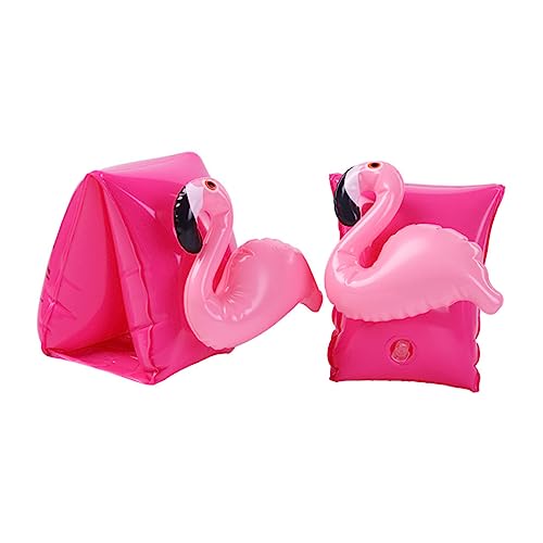 HEMOTON Swim Floats for Boys and Girls 2pcs Arm Swimming Ring Hand Circle Floating Inflatable Sleeves Pool Accessories PVC Swimming Ring (Flamingo) Random Style