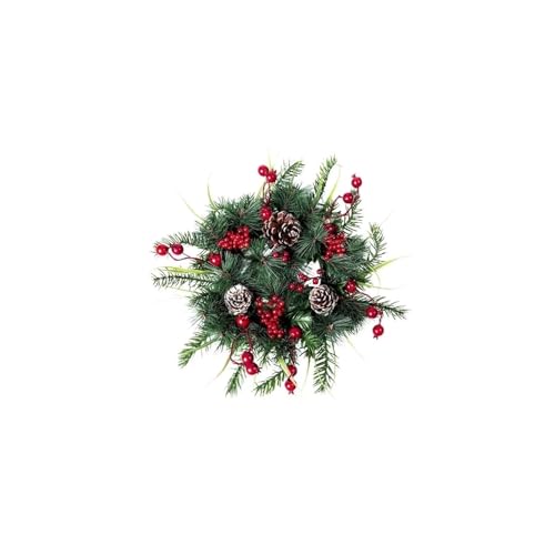 Couronne de Noël pour porte d'entrée de 30cm | Lot de 2 pièces