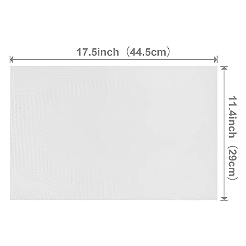 Wanapure 12 Pack Refrigerator Mats, Washable Refrigerator Liners,Fridge Pad, Easy To Clean Shelf Liner, Cuttable Kitchen Cabinet Shelves Mat, Non Adhesive Drawer Table Placemats (Clear) #TOP1