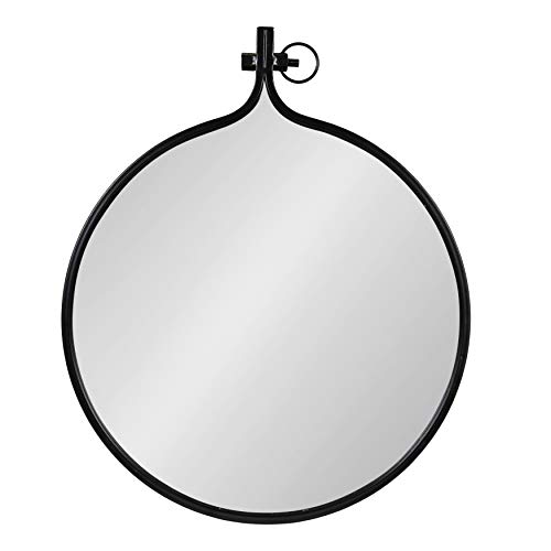 Kate And Laurel 214978 Yitro Round Industrial Modern Metal Framed Wall Mirror cover