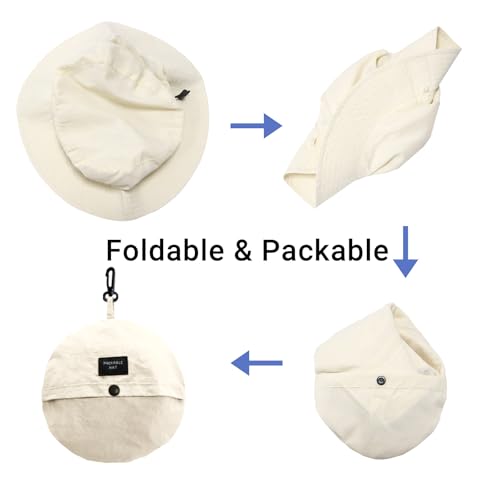 Image of PFFY Waterproof Bucket Hat Rain Quick Dry Hats for Men Women Packable Sun Hat for Fishing Hiking Outdoors