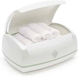Prince Lionheart Warmies Wipes Warmer Designed for Reusable Cloth Wipes | Soft Glow Nighlight | Includes 1 everFRESH Pillow and 4 Warmies Cloth Wipes