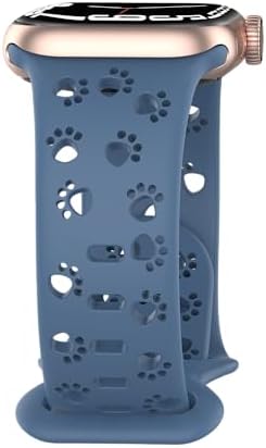 Silicone Band Compatible with Apple Watch Band 38mm 40mm 41mm 42mm 44mm 45mm 49mm, Hollow-Out Design Wristbands Soft Sport Breathable Watch Bands for iWatch Ultra Series 8 7 6 5 4 3 2 1