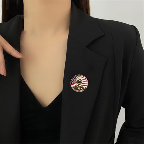Image of USA Flag Brooch Pin Souvenir for United States of 2026 Veteran's Day Pin Patriotic Accessories Independence Day Decor Gifts for Sister