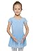 Mdnmd Girls' Dance Short Sleeve Leotard (Tag 130) Age 6-8, Blue)