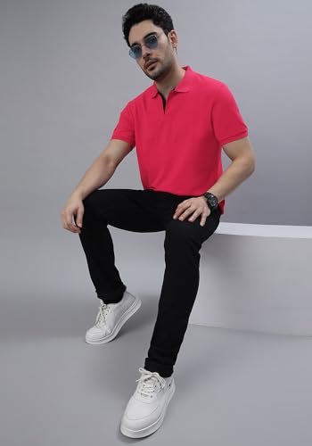 Image of Wear Your Opinion Solid Cotton Rich Polo T Shirt | Collar Tshirts | Half Sleeves | Plain-Regular Fit (Available in Plus Size)