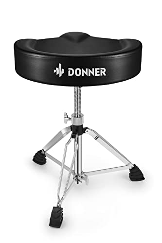 Donner Tabouret de Tambour Réglable, Chaise de Tambour Rembourrée en Style de Moto pour Spectacle de Musique - Les Beatles, Paul McCartney, John Lennon, RIngo Starr, George Harrison Donner Tabouret de Tambour Réglable, Chaise de Tambour Rembourrée en Style de Moto pour Spectacle de Musique