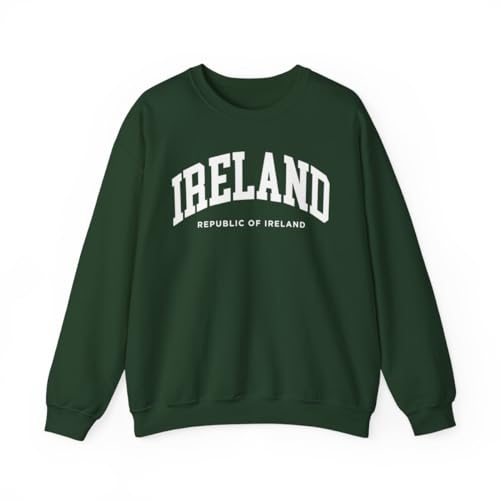 CUSTOMI Ireland Adult Unisex Crewneck Sweatshirt Forest Green L