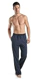 HANRO Herren Hose lang Night & Day (0496 black iris), Gr. M