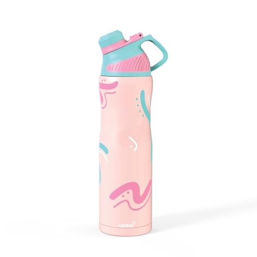 Image of Rabitat ZYLO Max Insulated Water Bottle for School Kids 750ml | Steel Water Bottle for Kids | Kids Water Bottle | 2 Year Brand Warranty | Hot & Cold Upto 24 Hours | School, Gym, Outdoor Pastle Splash