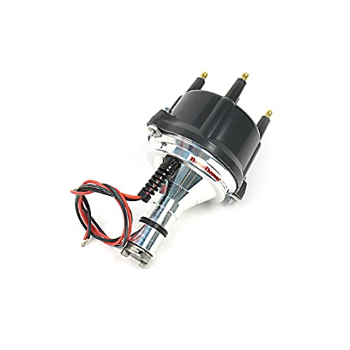 Image of PerTronix Flame-Thrower Billet Electronic Ignition Distributor with Ignitor II - Plug and Play Distributor for VW Beetle Type 1 Engines, Black Cap - D180810
