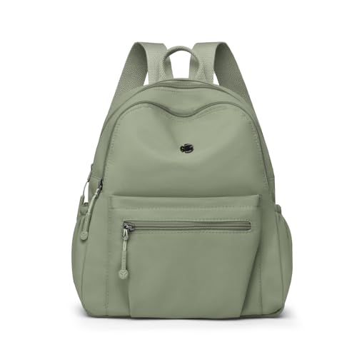 Image of Tanweibago Mini Nylon Women Backpacks,11L Small Ladies backpacks Casual Lightweight Women Shopping Travel Daypack (Z-Green)